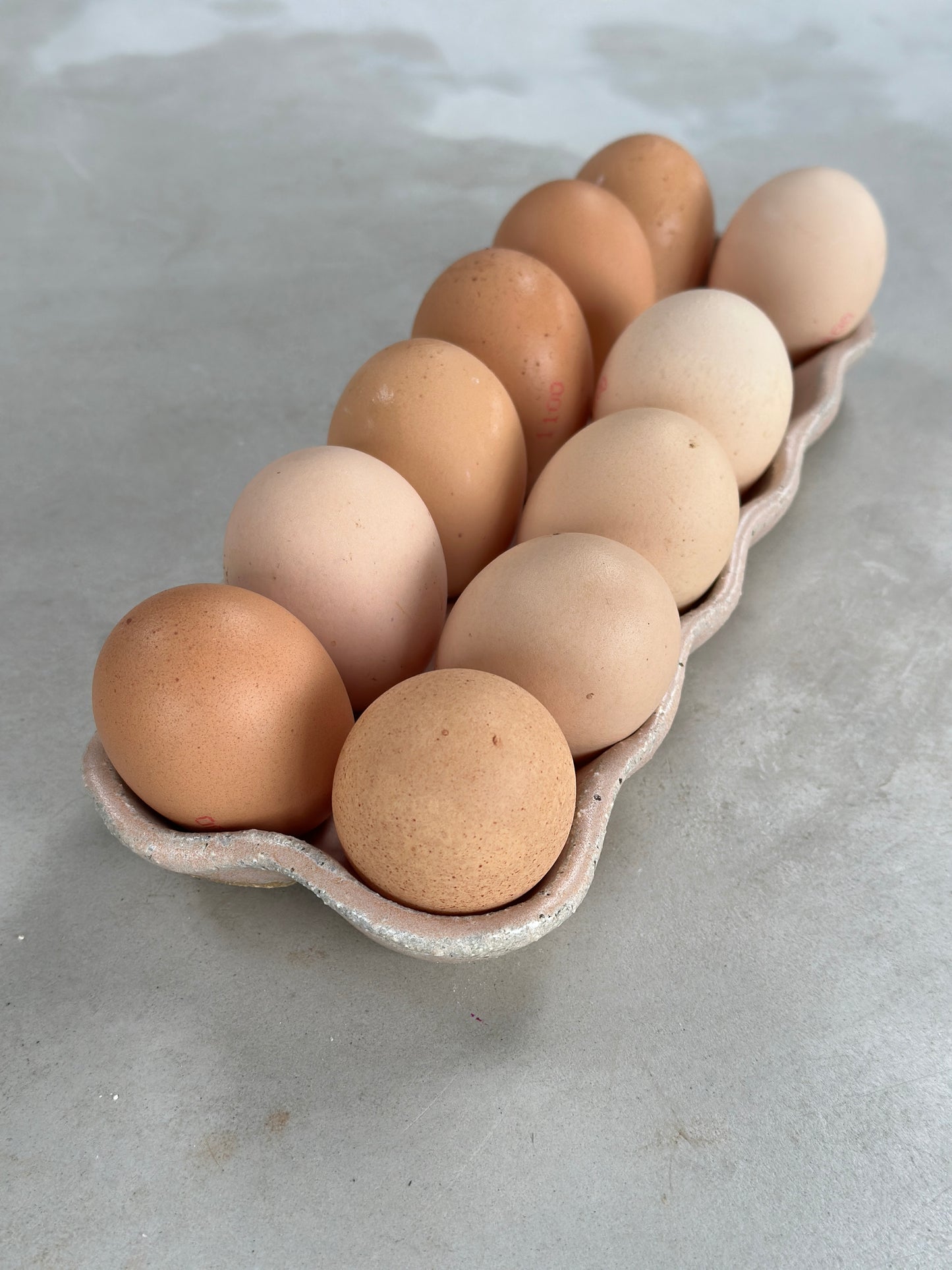 Pink egg carton